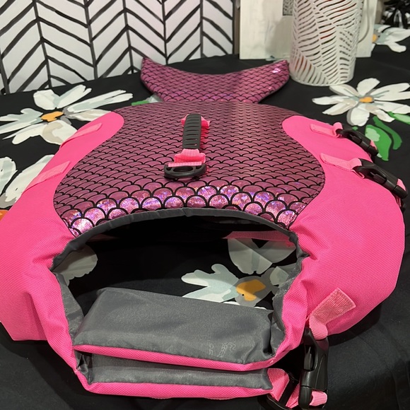 NIB Shiny Mermaid Reflective Fuchsia Pink Dog Life Jacket, Sz.Lg - Picture 9 of 13
